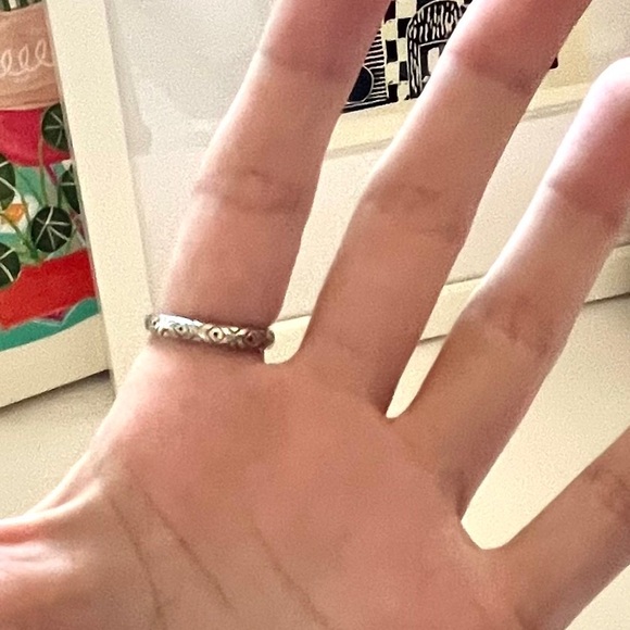 🌀Brighton 🎉rare vintage🎉 • silver abstract triangle ring with purple stone - Picture 13 of 13